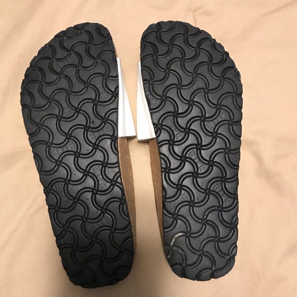Betula by BIRKENSTOCK White Leather Slides Sandals Slip Ons Size 36 Ladies 5 - Picture 5 of 8